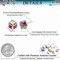 Crystal Drop Stud Earrings for Women Fashion S925 Sterling Silver Hypoallergenic Jewelry (Rainbow)